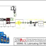 Linie automată de umplere cu ulei lubrifiant 500ML-5L